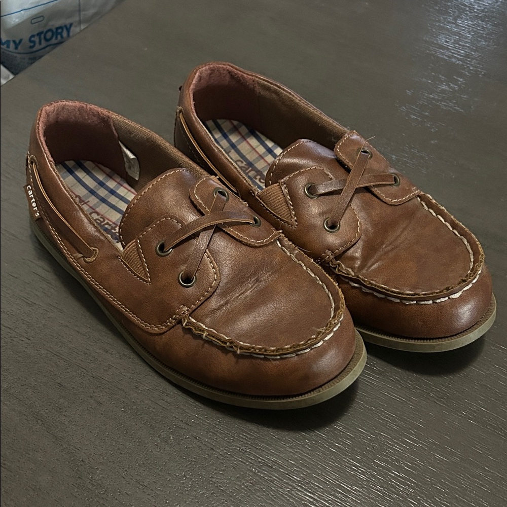 Carters Brown Loafers/Boat Shoe - kids
